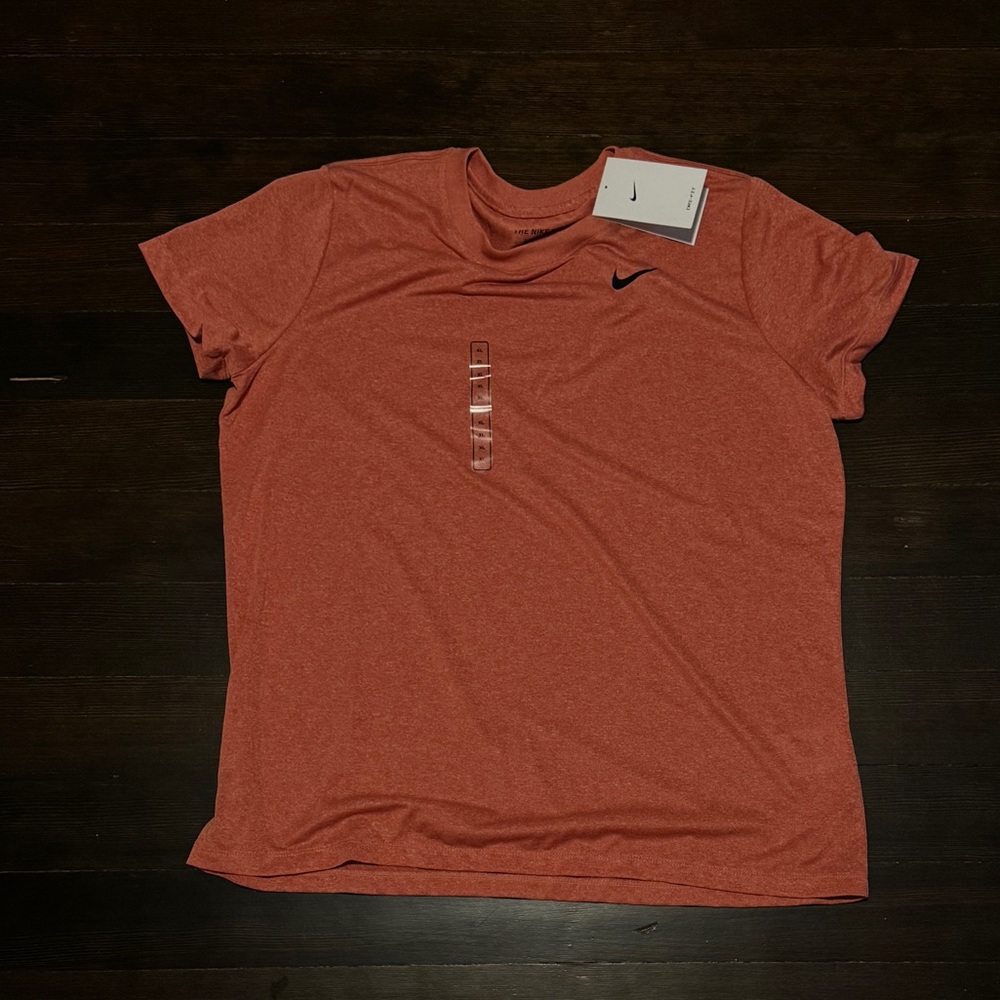Nike Dri Fit Tee in Heather Red